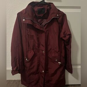 Miss London Deep Red Utility Jacket